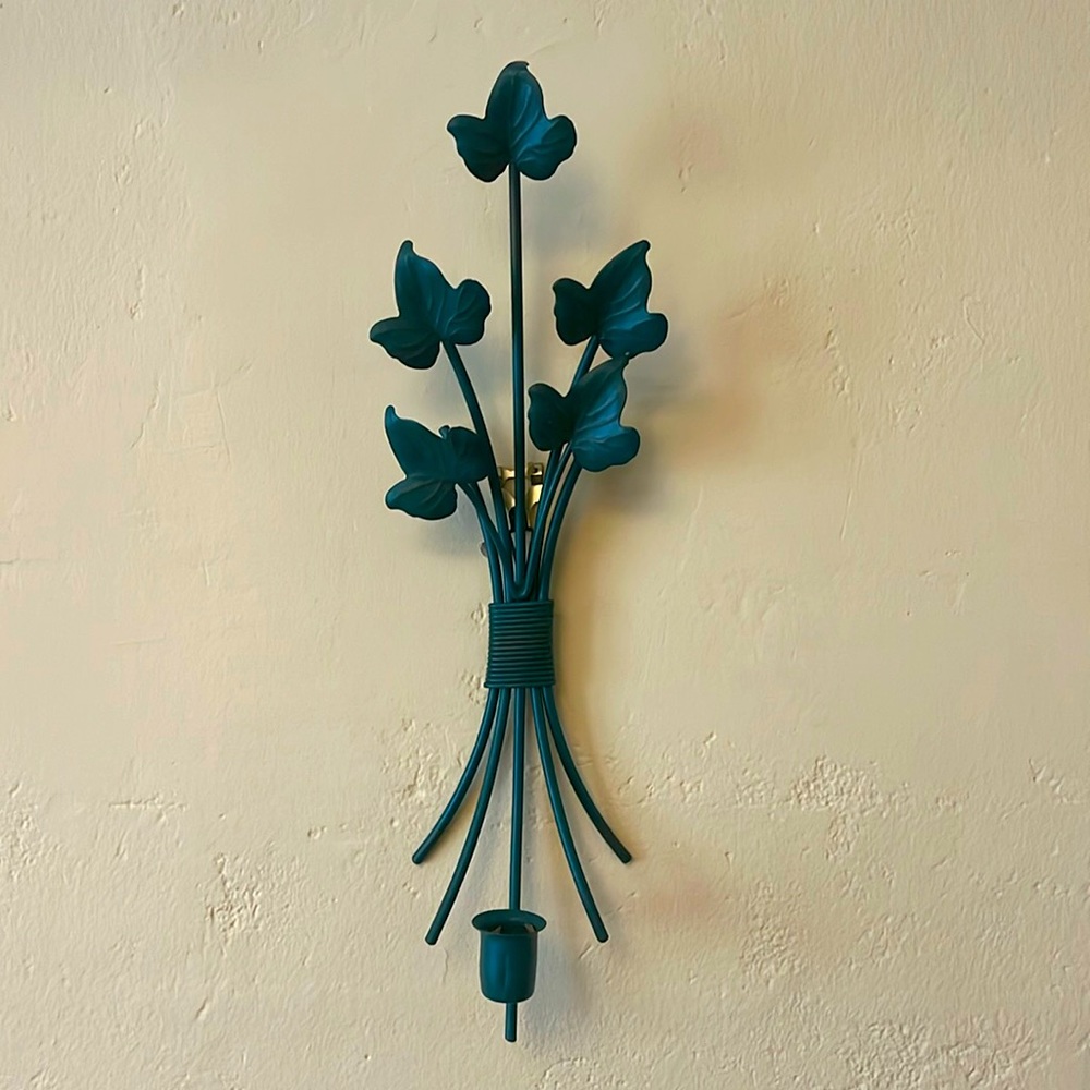 Vintage‎ Candle holder wall hanging with leaves
